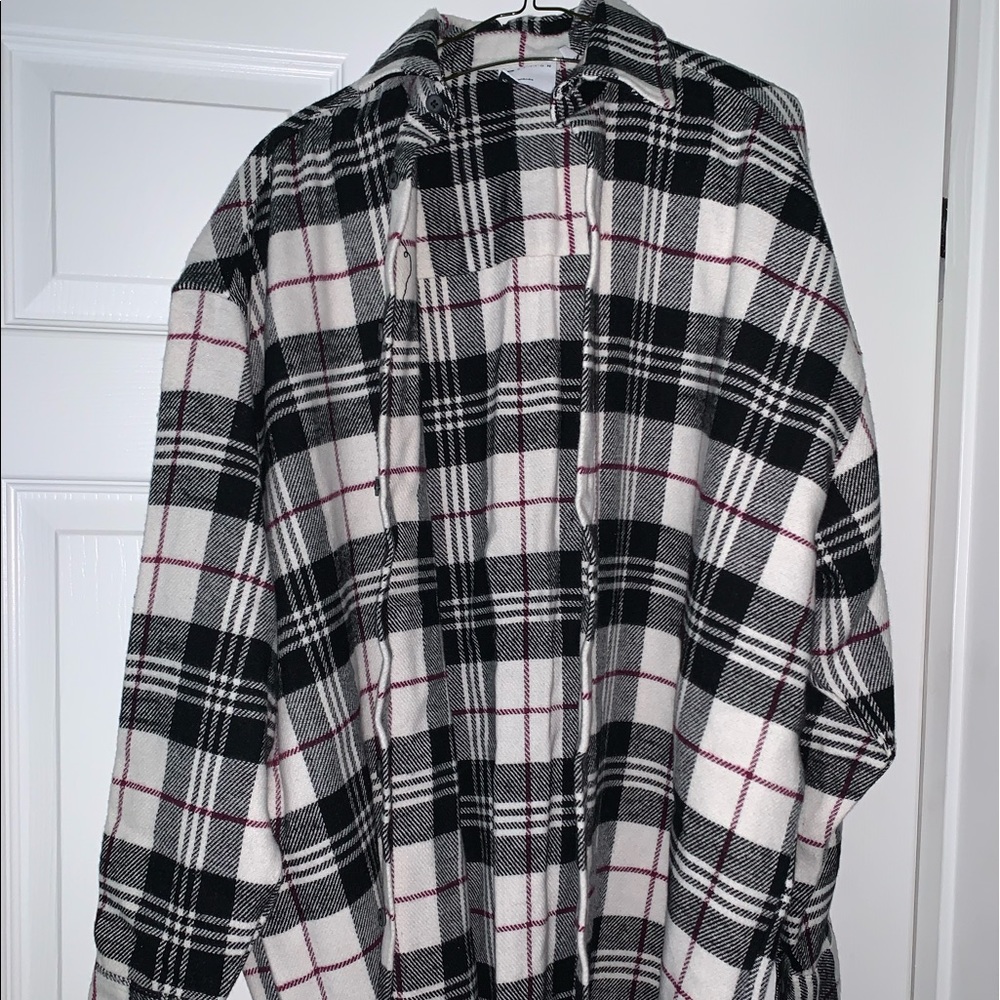 Oversized shirt in brushed flannel